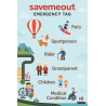 SAVEMEOUT ICE QR TAG FOR BIKERS TRAVELERS CARS